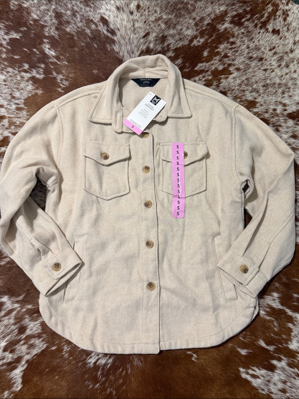 Women’s Utility Shacket in Cream - Unbranded